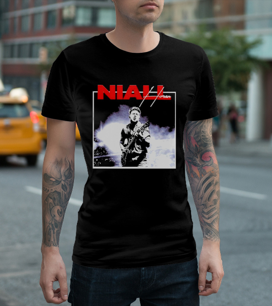 Niall Horan Live Performance Black And White Concert Scene T-Shirt