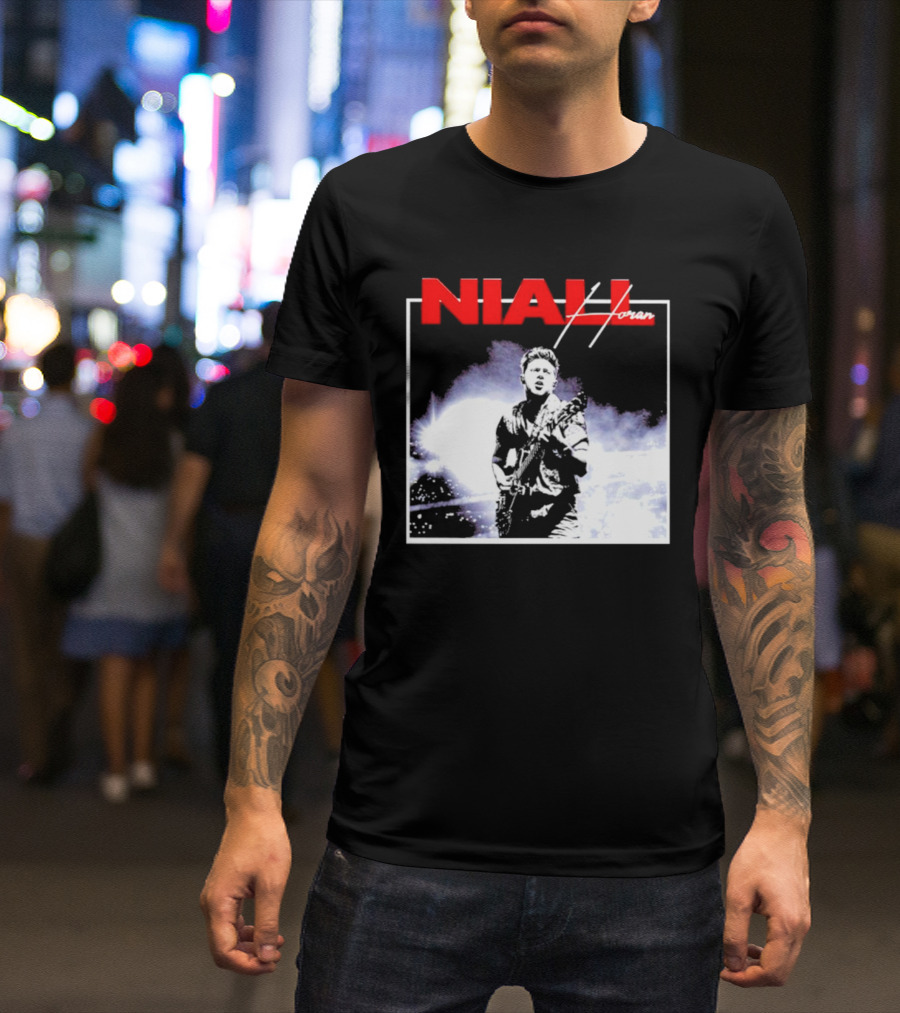 Niall Horan Live Performance Black And White Concert Scene T-Shirt