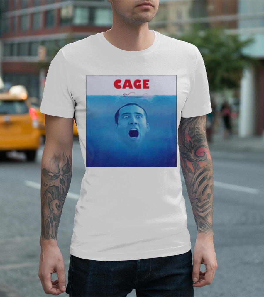 Cage Parody Jaws Nicolas Cage T-Shirt