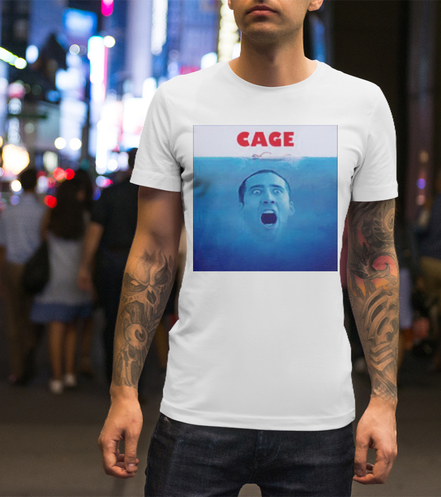 Cage Parody Jaws Nicolas Cage T-Shirt