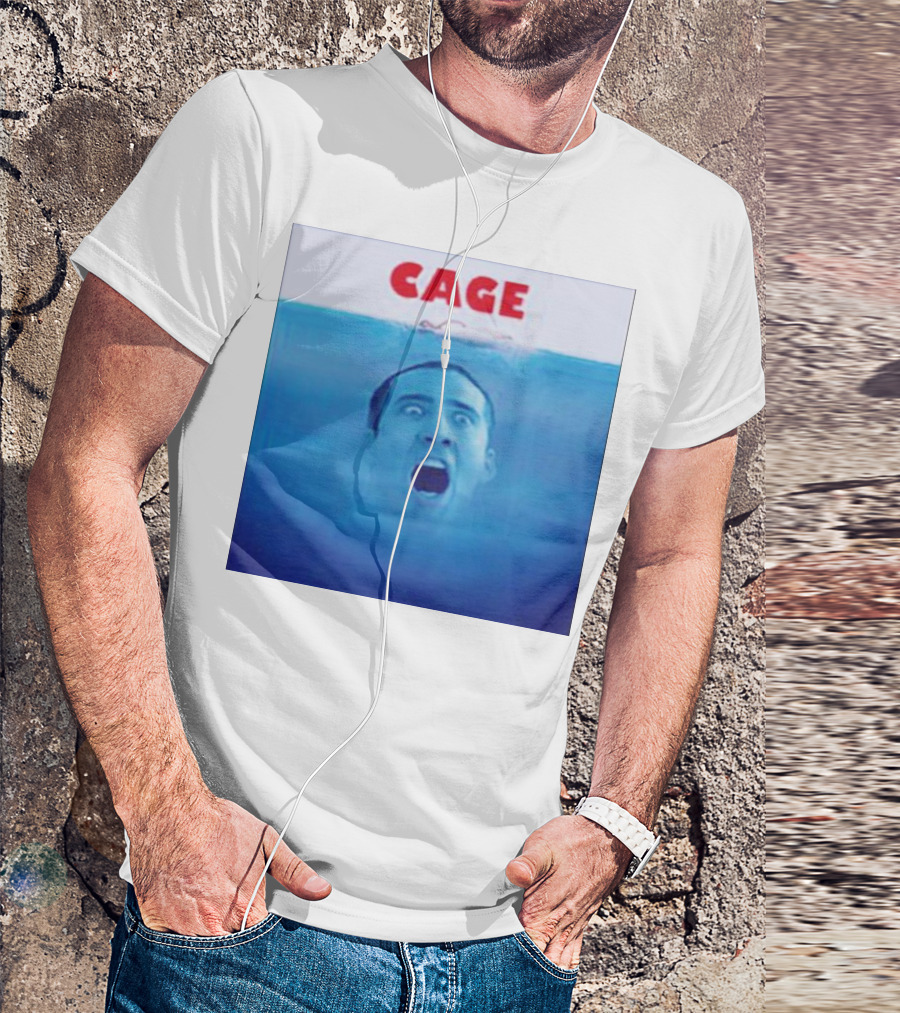 Cage Parody Jaws Nicolas Cage T-Shirt
