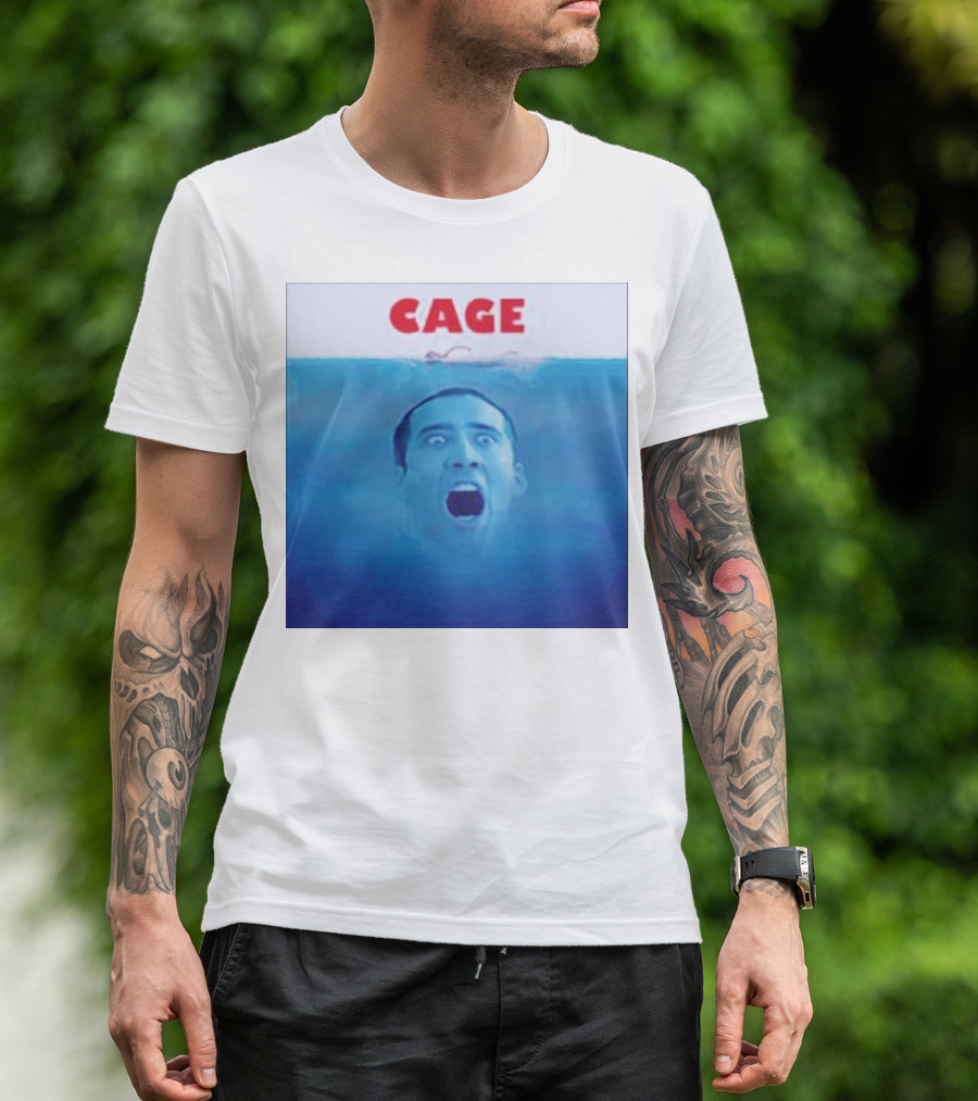 Cage Parody Jaws Nicolas Cage T-Shirt