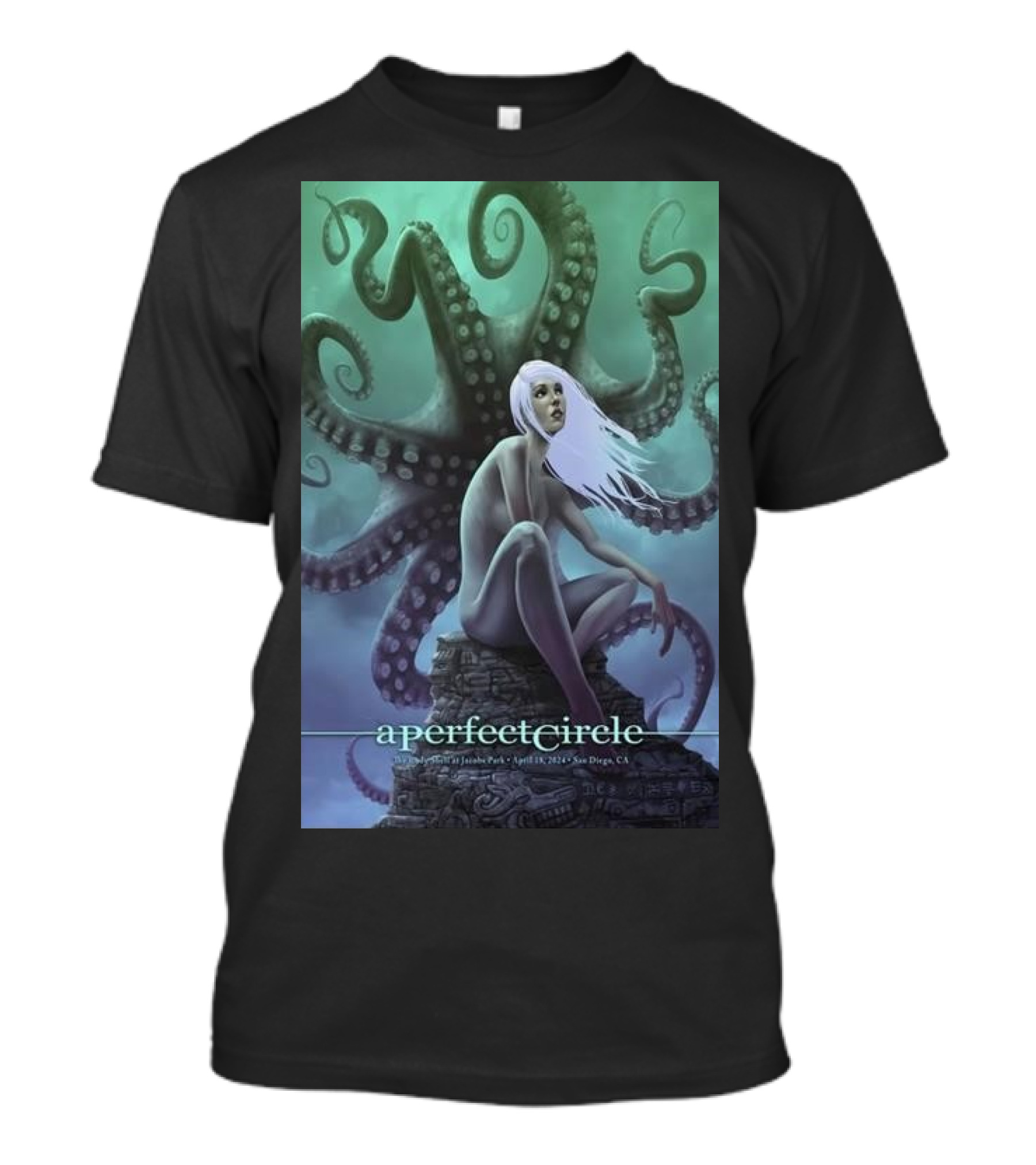 A Perfect Circle Live At The Rady Shell Featuring Enigmatic Octopus T-Shirt