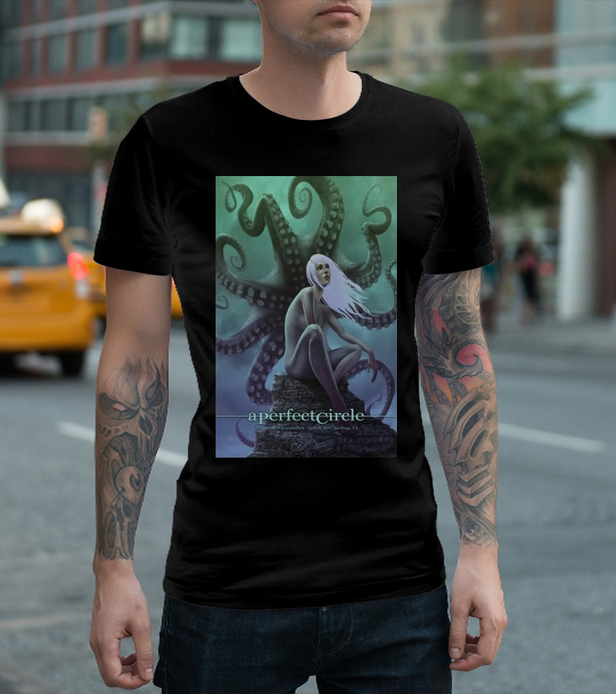A Perfect Circle Live At The Rady Shell Featuring Enigmatic Octopus T-Shirt
