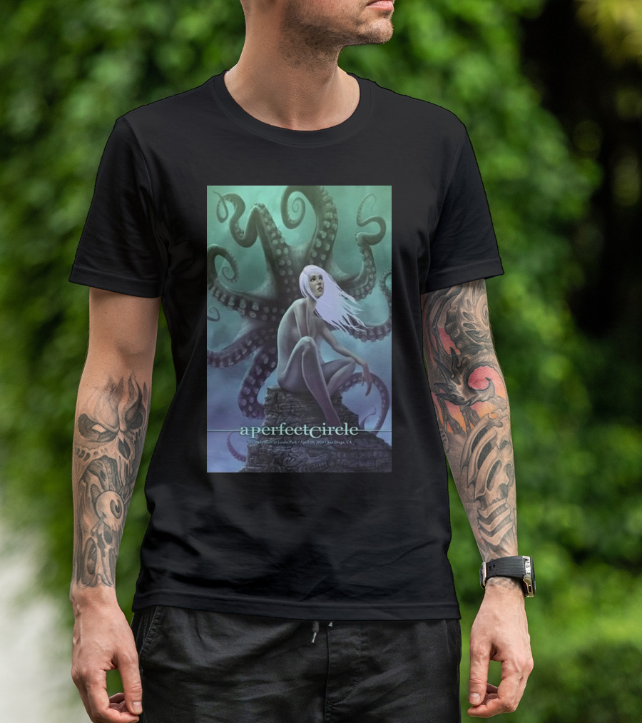 A Perfect Circle Live At The Rady Shell Featuring Enigmatic Octopus T-Shirt