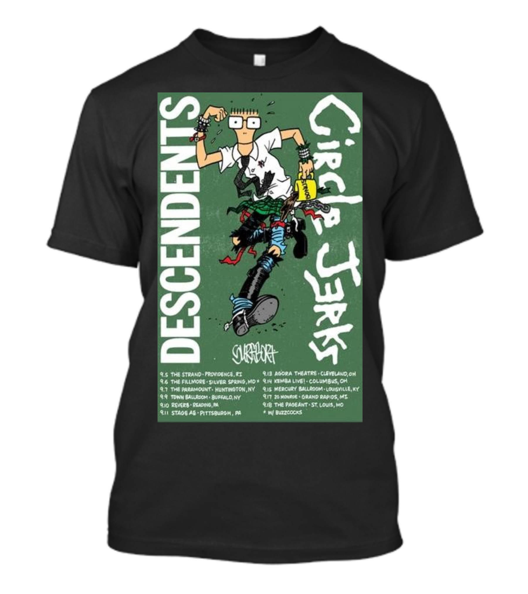 Descendents Circle Jerks Surfbort 2024 Tour Dates T-Shirt