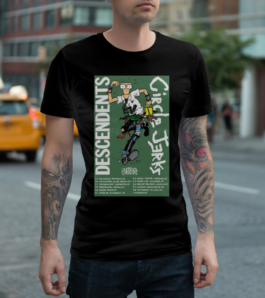 Descendents Circle Jerks Surfbort 2024 Tour Dates T-Shirt