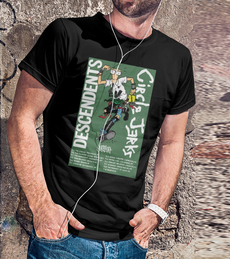 Descendents Circle Jerks Surfbort 2024 Tour Dates T-Shirt