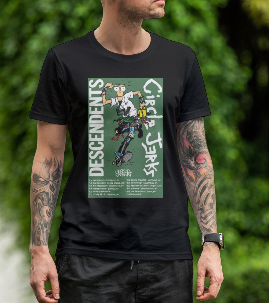 Descendents Circle Jerks Surfbort 2024 Tour Dates T-Shirt