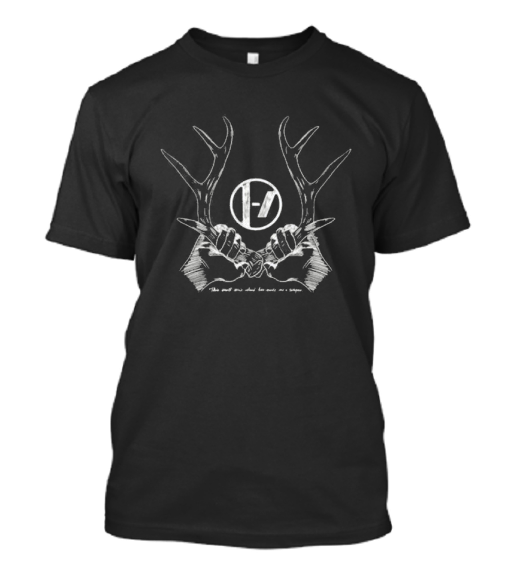 This Small Eerie Island Has Made Me A Weapon Antlers And Band T-Shirt