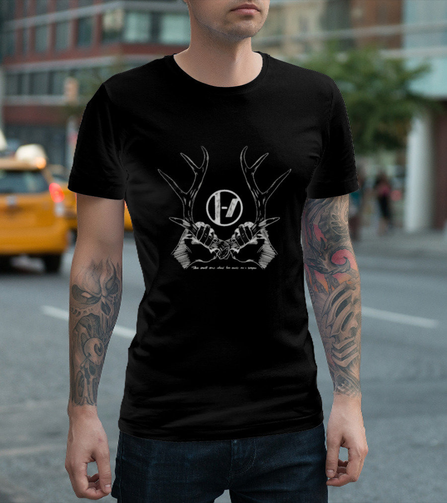 This Small Eerie Island Has Made Me A Weapon Antlers And Band T-Shirt