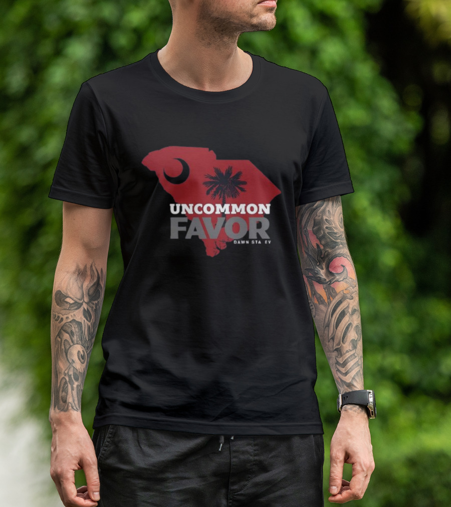 Uncommon Favor South Carolina Map Dawn Staley T-Shirt