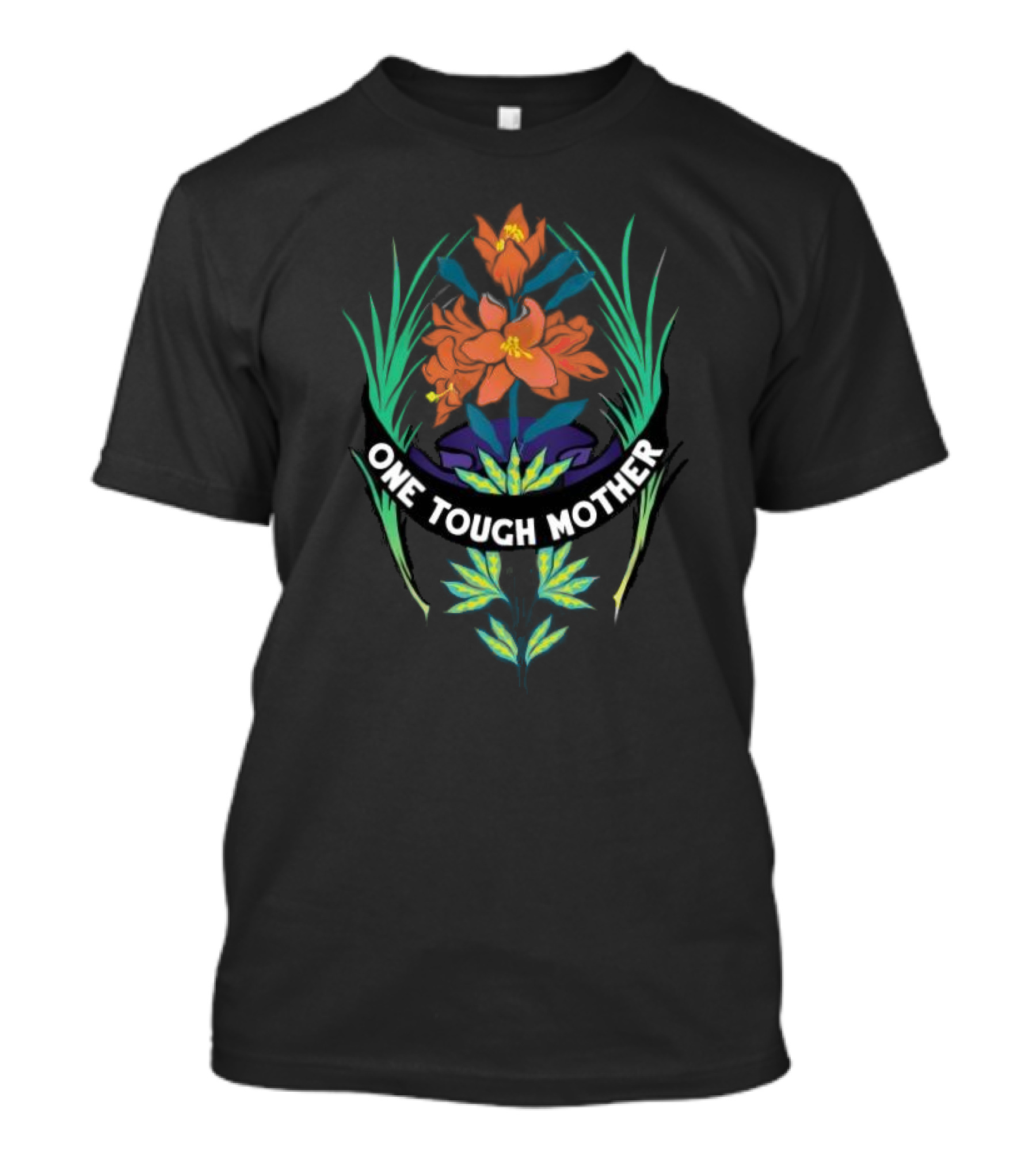 Original 2024 One Tough Mother Floral Emblem Men’s T-Shirt