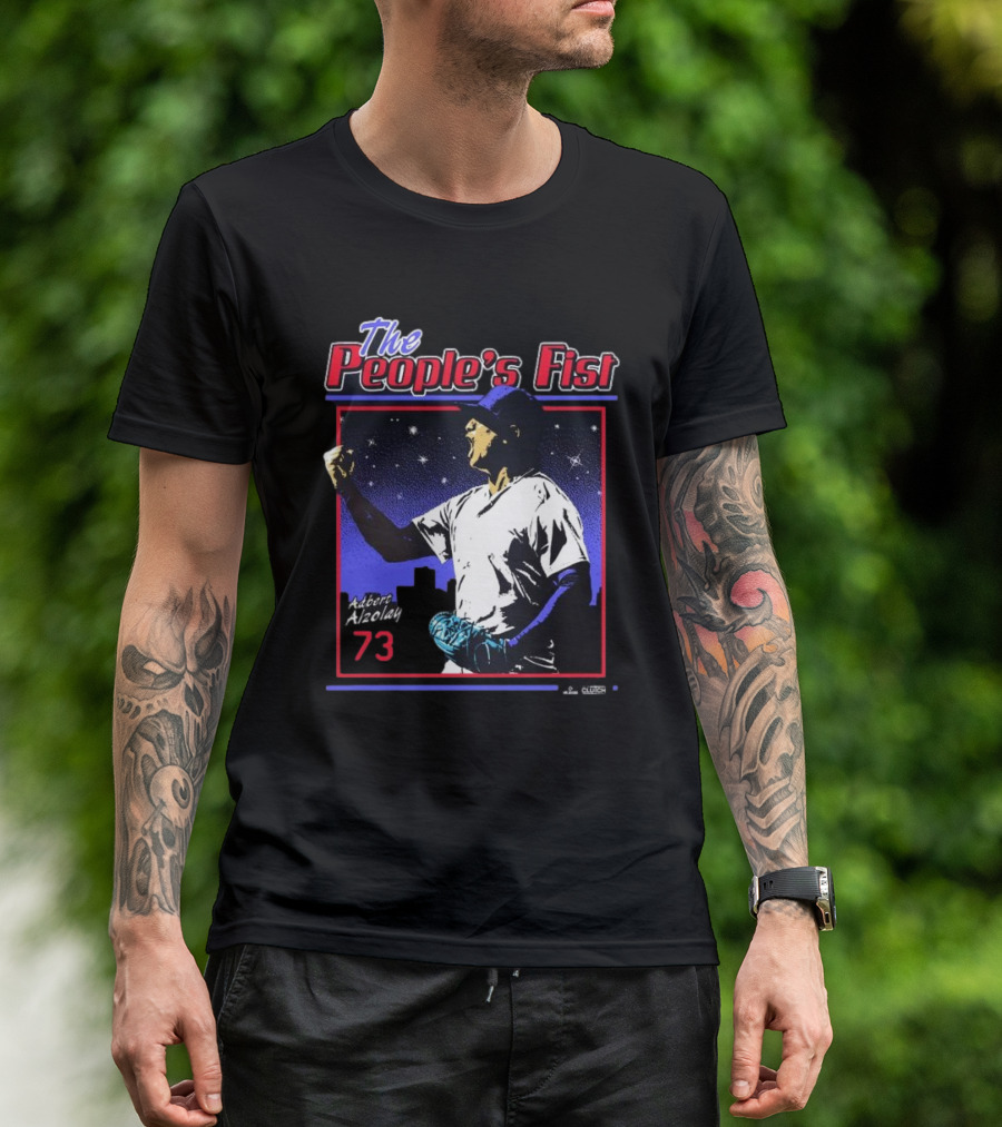 The People's Fist Adbert Alzolay 73 Baseball Hero T-Shirt