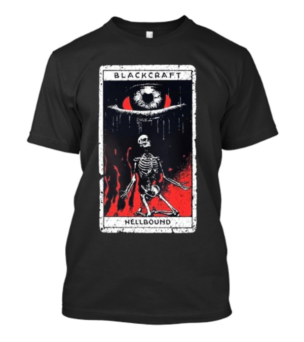 Blackcraft Cult Hellbound Tarot Skeleton Eye Flames T-Shirt