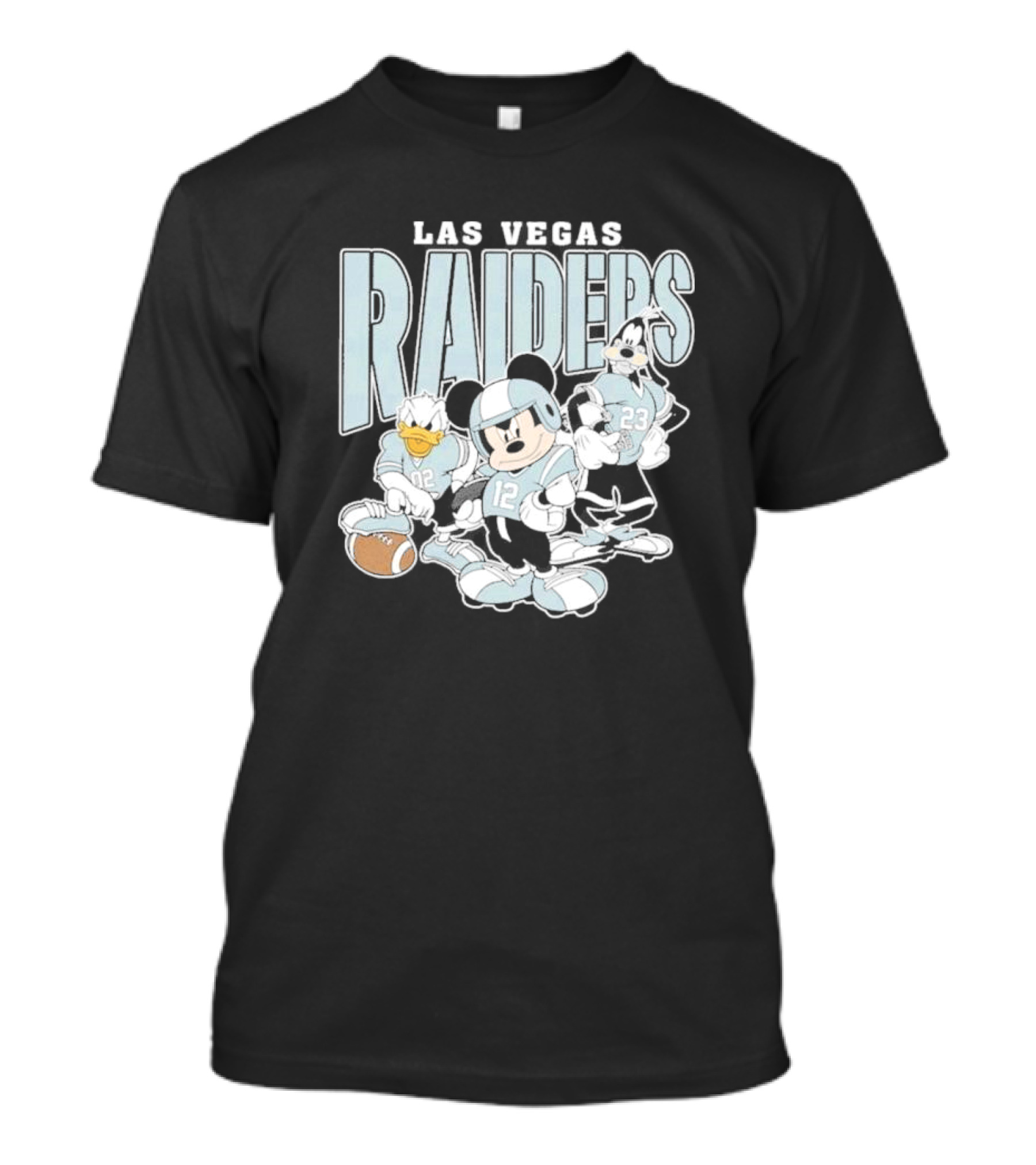 Las Vegas Raiders Mickey Mouse Donald Duck Goofy Football Team T-Shirt