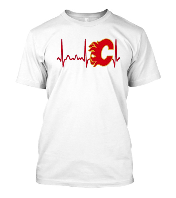 Calgary Flames Heartbeat T-Shirt