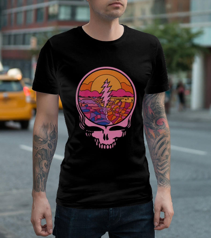 Grateful Dead The Canyon Steal Your Face Lightning Bolt Desert Sunset T-Shirt