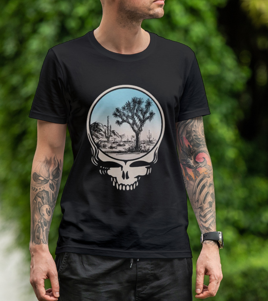 Grateful Dead Skull Desert Scene With Cacti And Joshua Tree T-Shirt