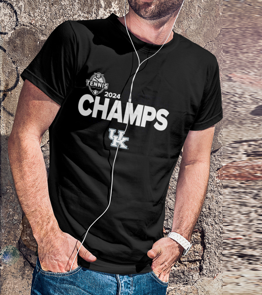 SEC 2024 Men's Tennis Tournament Champs Kentucky Wildcats UK T-Shirt