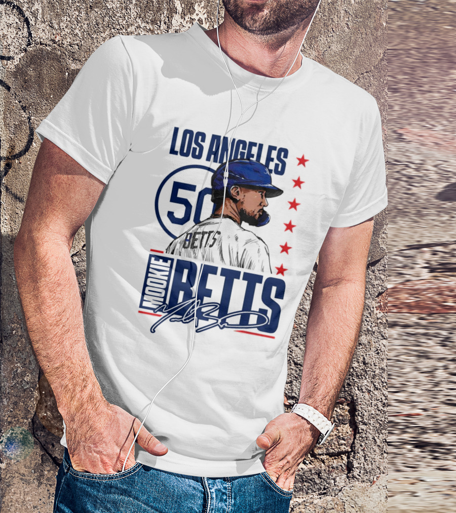 Mookie Betts 50 Los Angeles Dodgers Baseball Stars T-Shirt