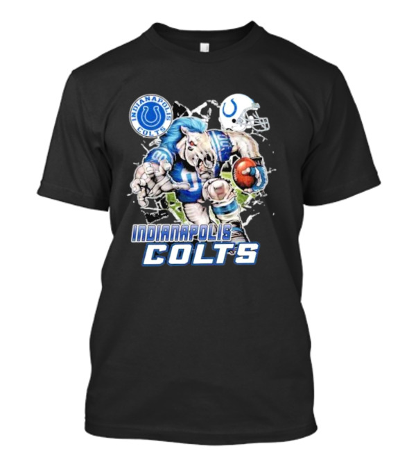Indianapolis Colts Mascot Breaking Through Wall Vintage T-Shirt