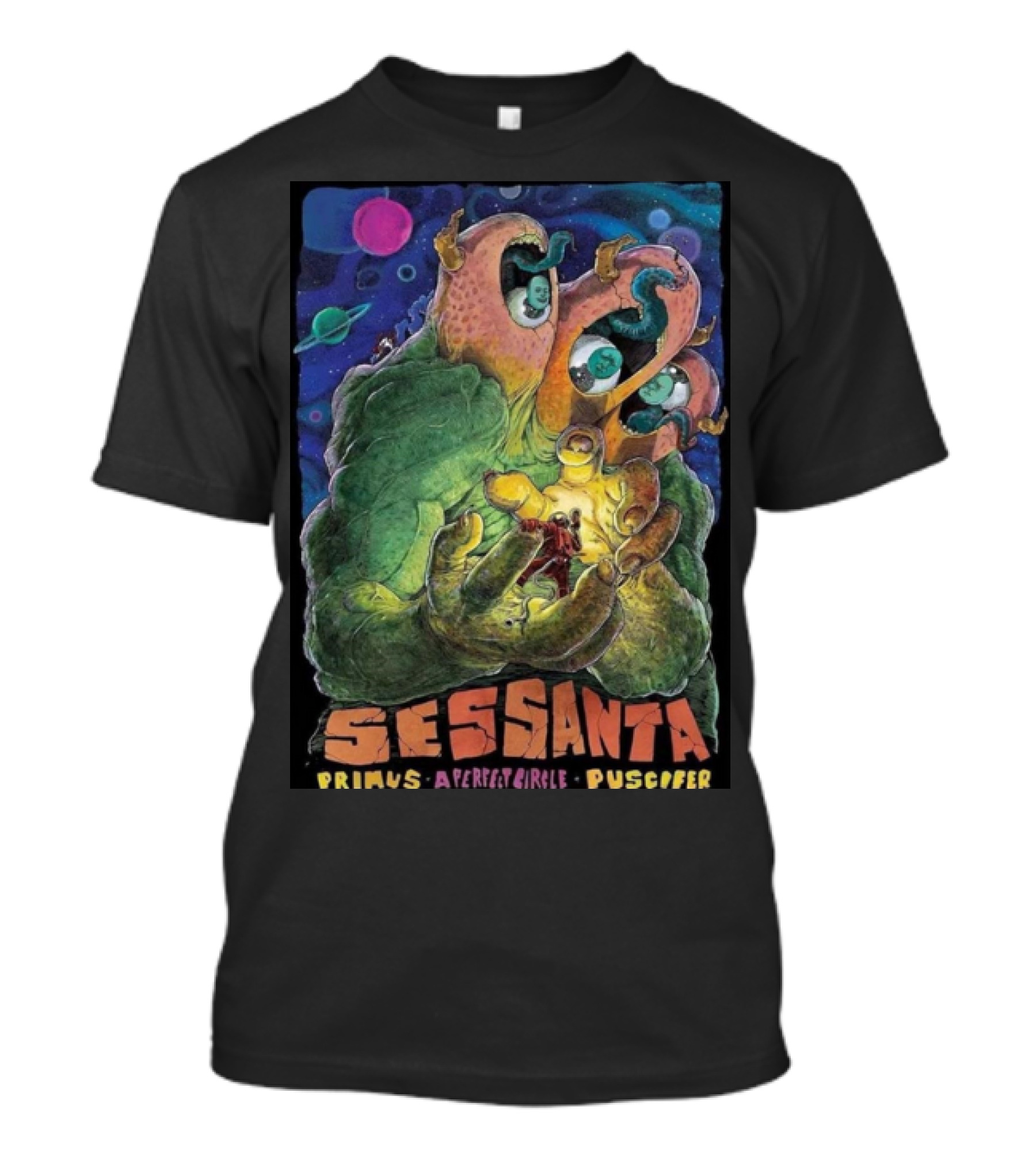 Sessanta Tour Primus A Perfect Circle Puscifer April 21st 2024 Greek Theatre Berkeley CA T-Shirt