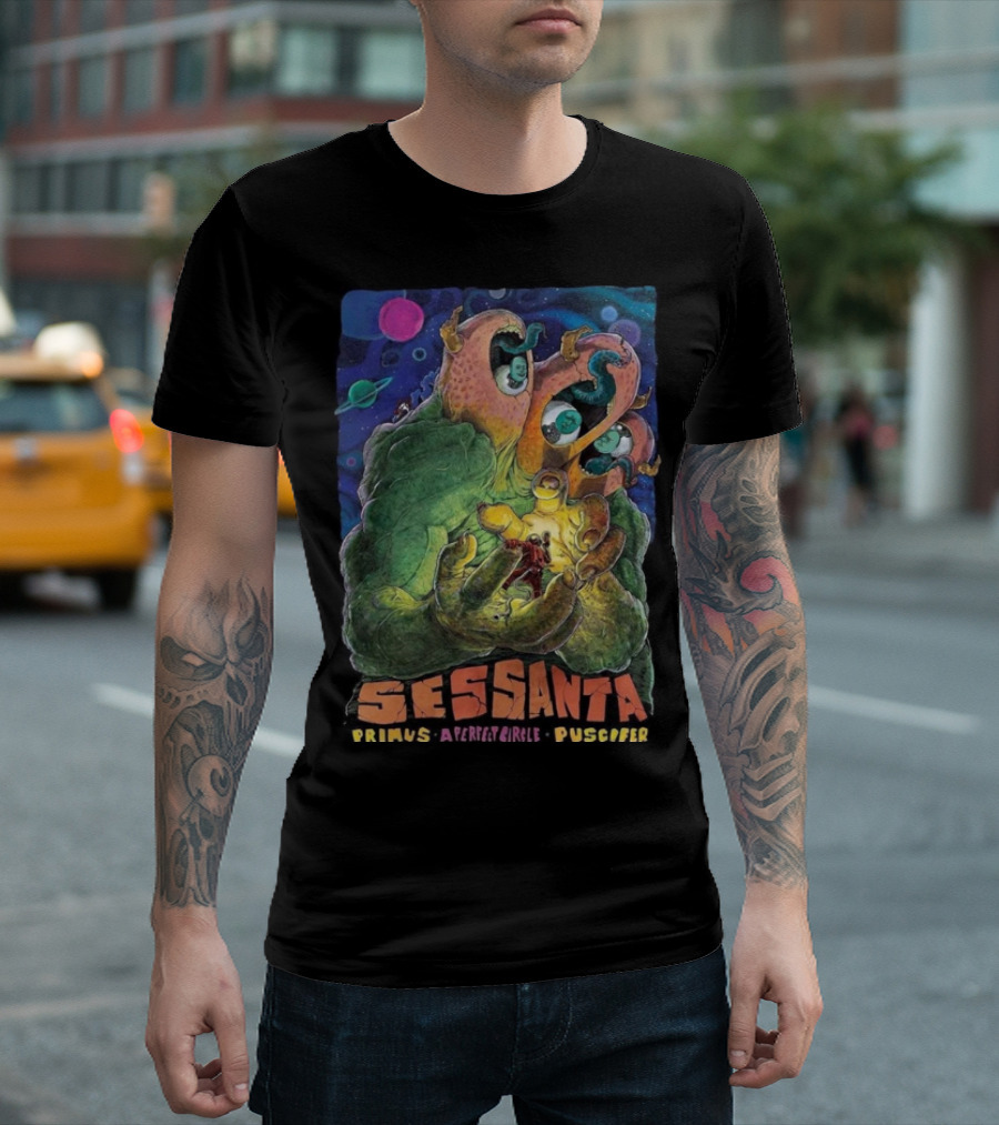 Sessanta Tour Primus A Perfect Circle Puscifer April 21st 2024 Greek Theatre Berkeley CA T-Shirt