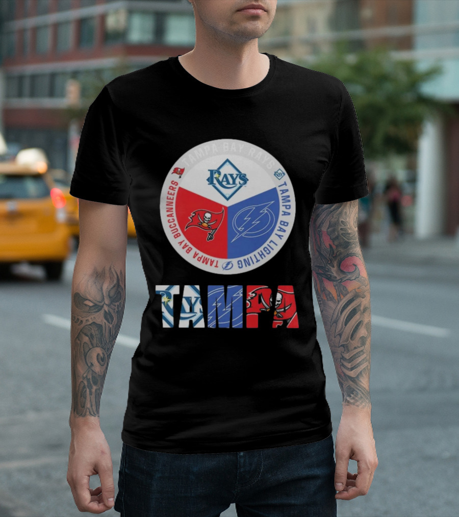 Tampa Bay Rays x Tampa Bay Lightning x Tampa Bay Buccaneers T-Shirt