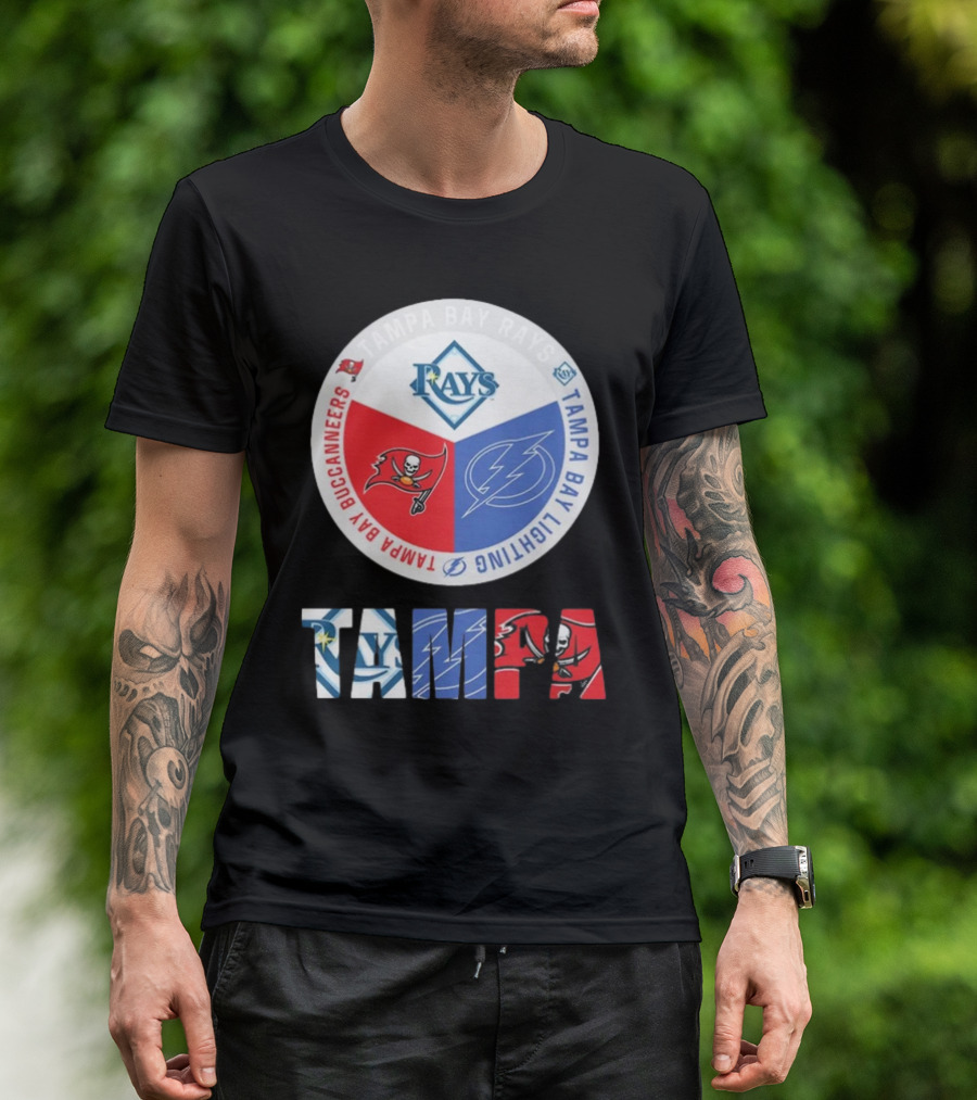 Tampa Bay Rays X Tampa Bay Lightning X Tampa Bay Buccaneers T-Shirt