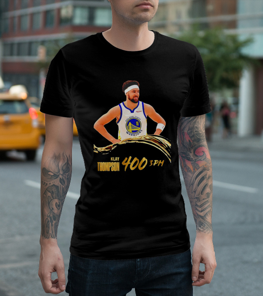Klay Thompson 400 Three Pointers Golden State Warriors 3PM Gold Blooded T-Shirt