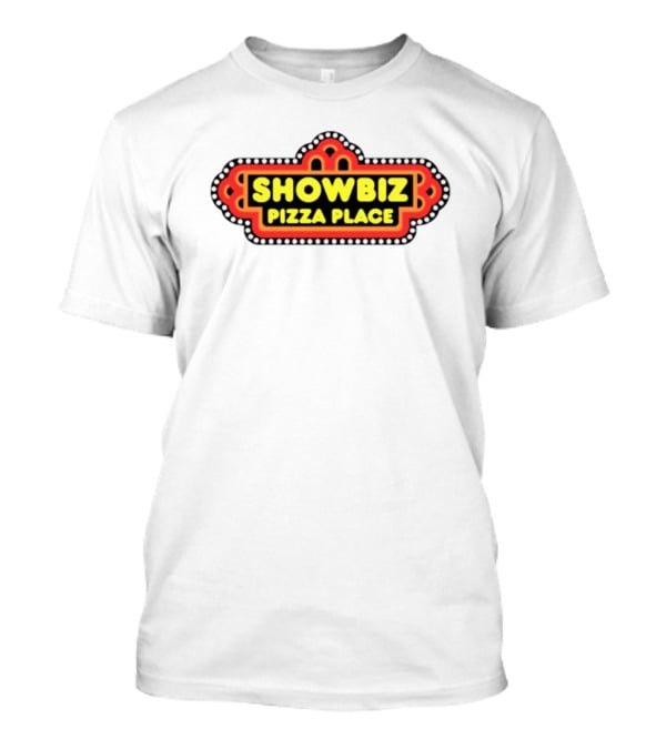 Showbiz Pizza Place Retro Neon Sign T-Shirt