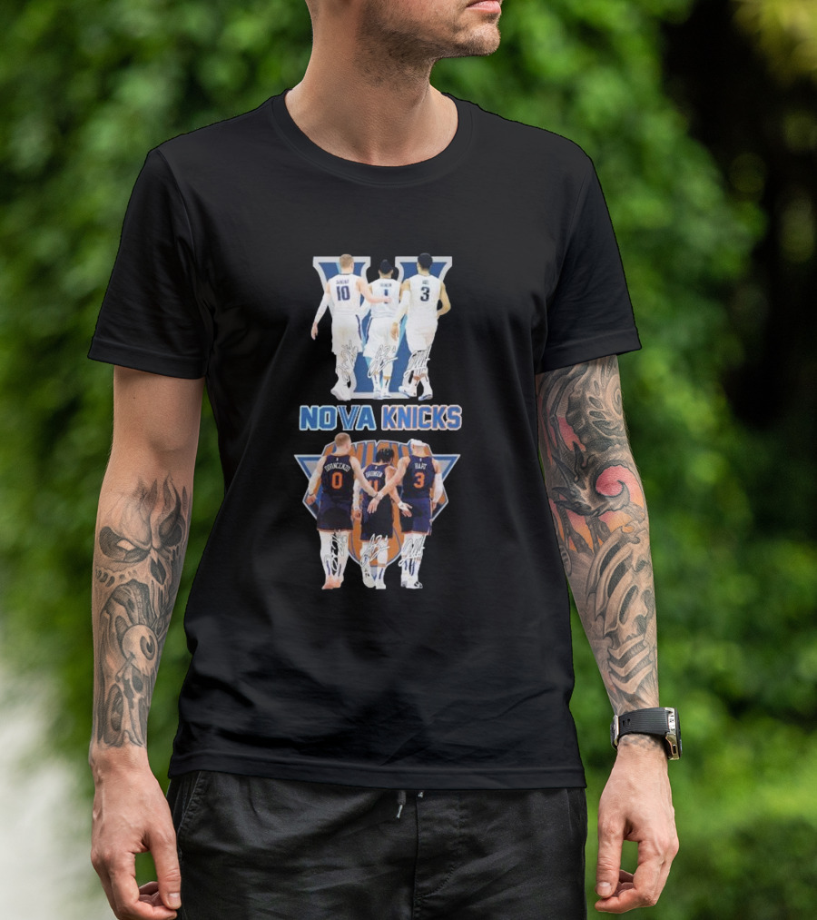 Villanova Wildcats Nova Knicks Players And Signatures T-Shirt