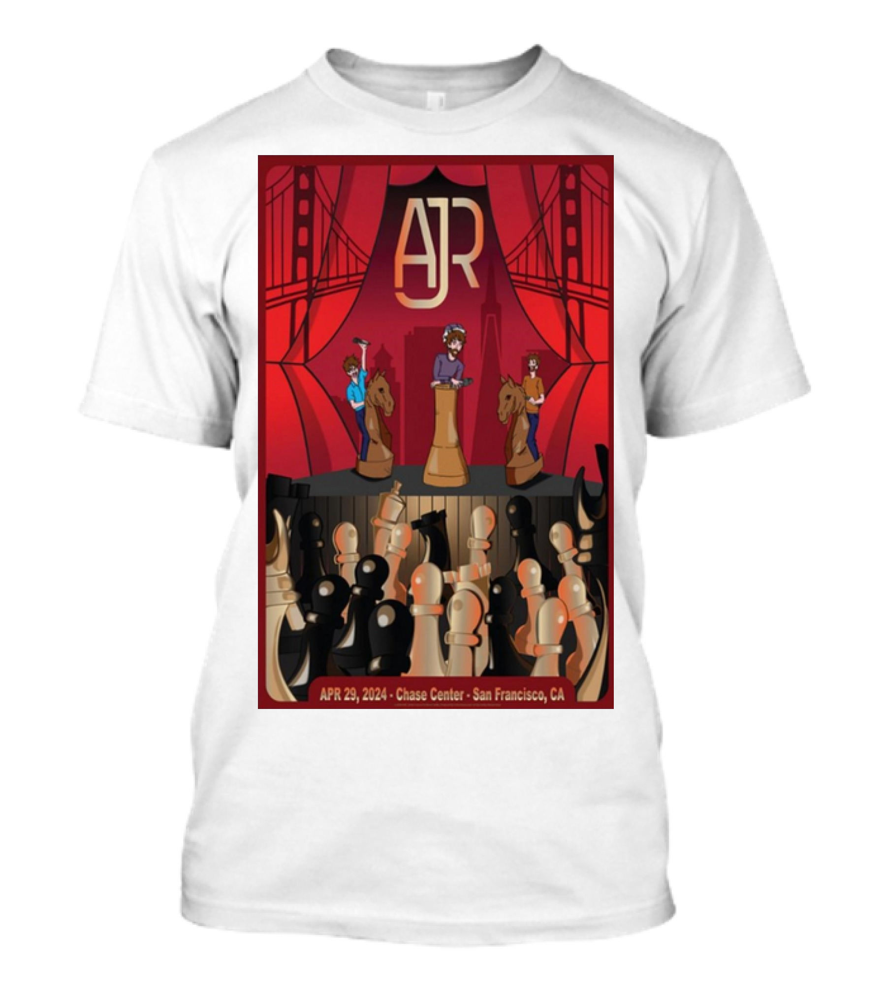 AJR APR 29 2024 Chase Center San Francisco CA T-Shirt
