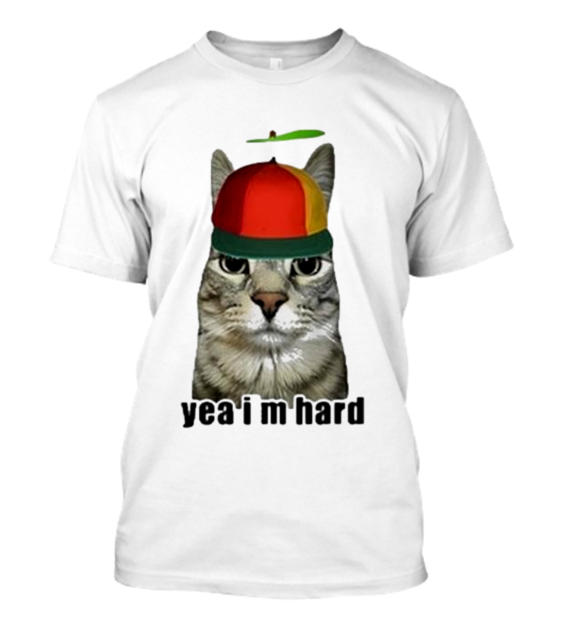 Cat Yea I’m Hard Propeller Hat T-Shirt