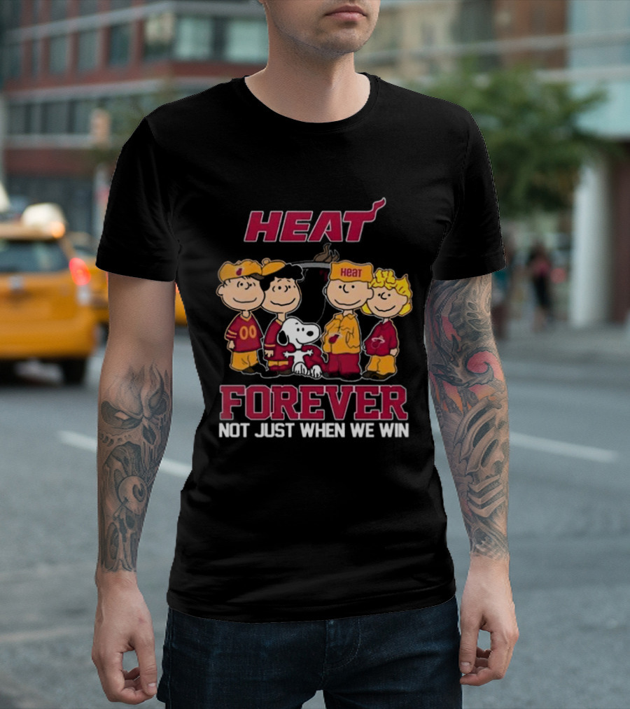 Miami Heat Snoopy And Friends Forever Not Just When We Win T-Shirt