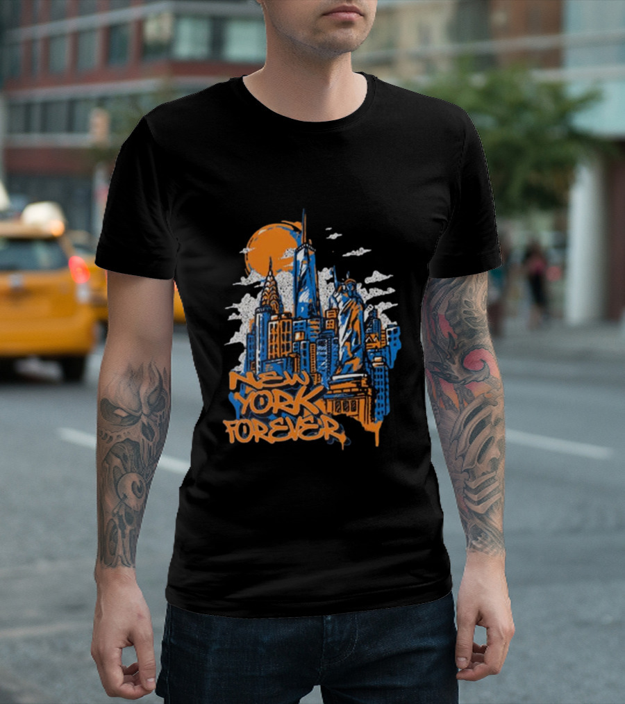 New York Knicks New York Forever Skyline T-Shirt