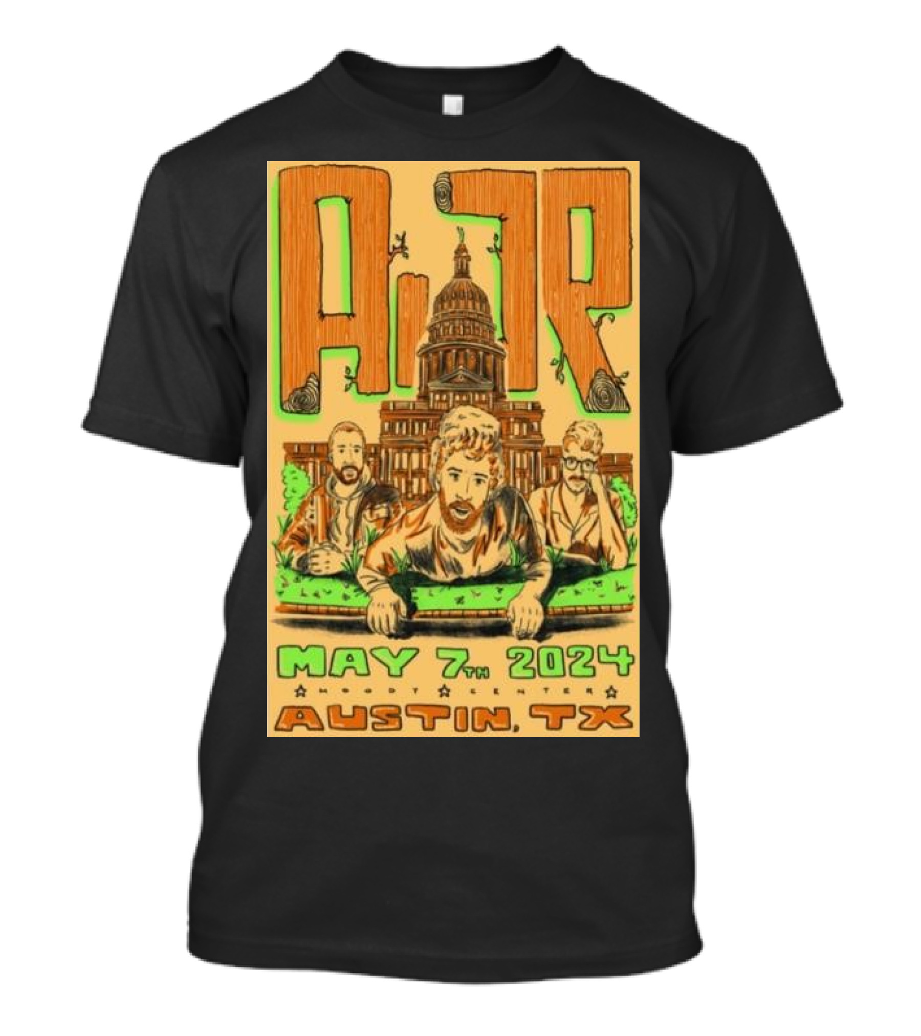 AJR May 7 2024 Austin TX Tour Capitol Building T-Shirt