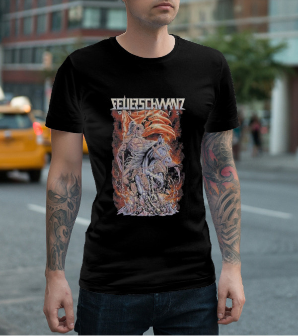 Feuerschwanz Warriors Rohirrim Knight On Horseback With Flag T-Shirt