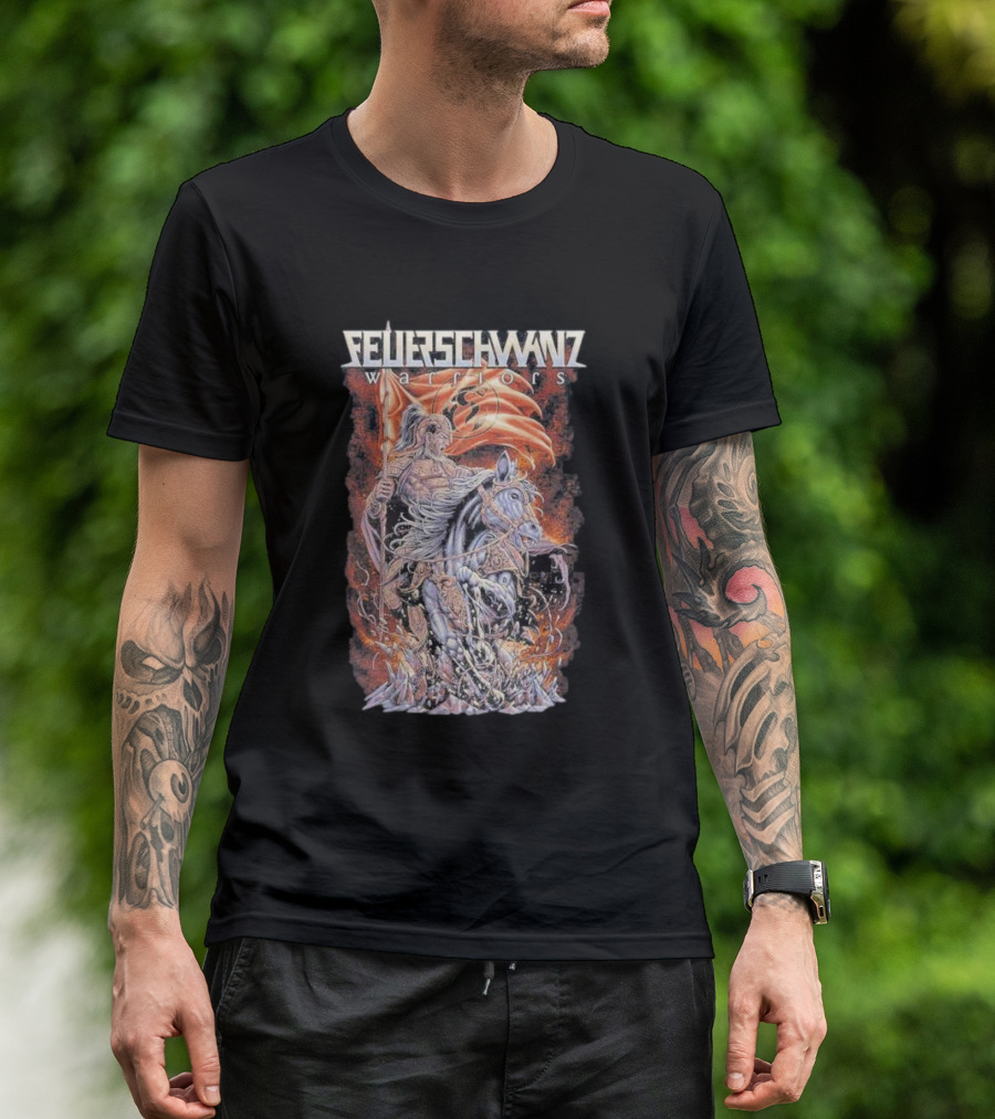 Feuerschwanz Warriors Rohirrim Knight On Horseback With Flag T-Shirt