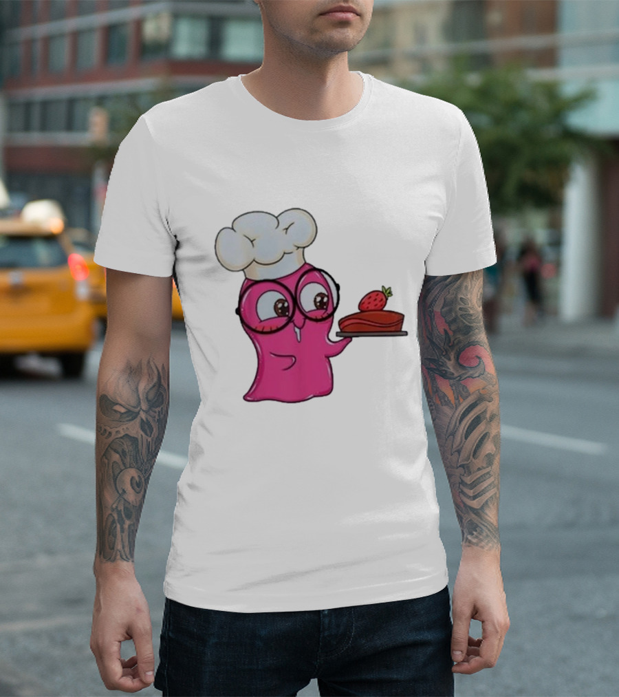 Slime Sam Chef With Cake And Strawberry T-Shirt