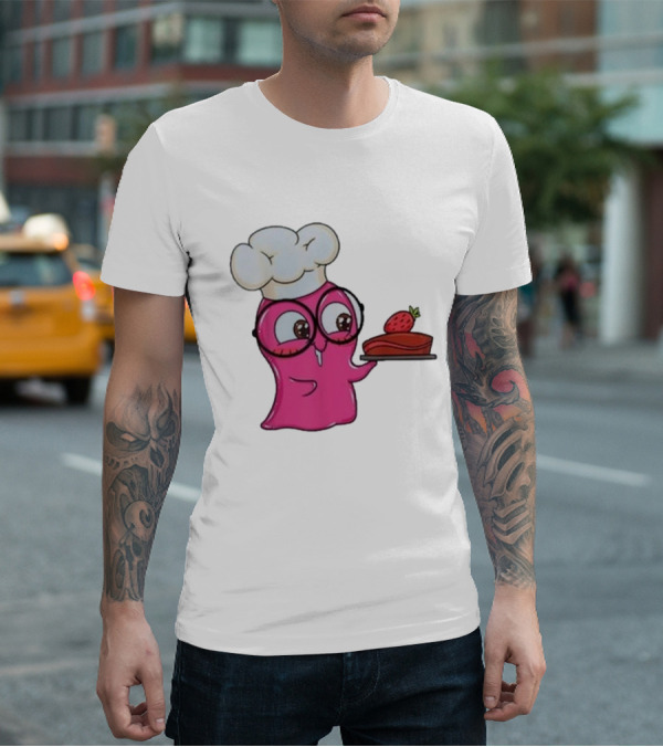 Slime Sam Chef With Cake And Strawberry T-Shirt