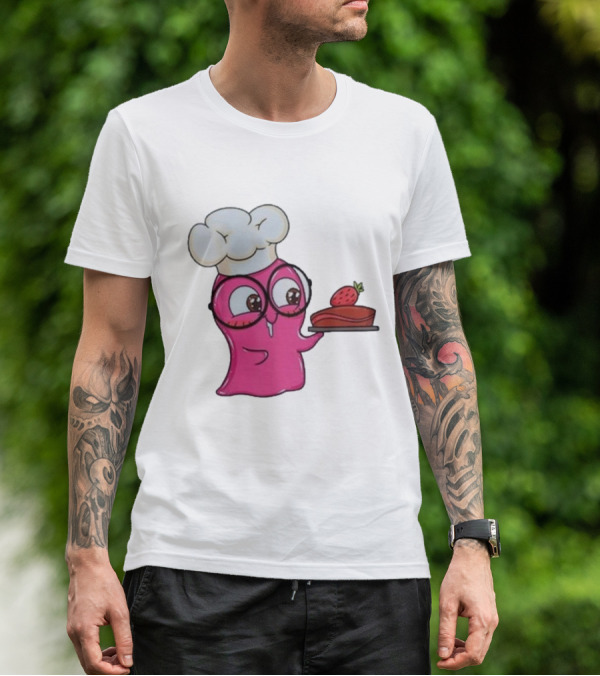 Slime Sam Chef With Cake And Strawberry T-Shirt