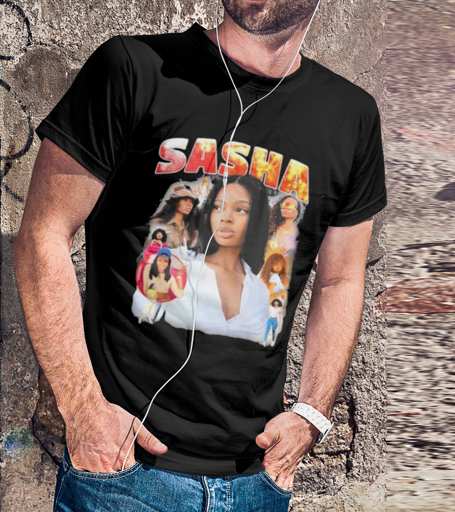 Sasha Iconic Collage Featuring Diverse Fashion Styles T-Shirt