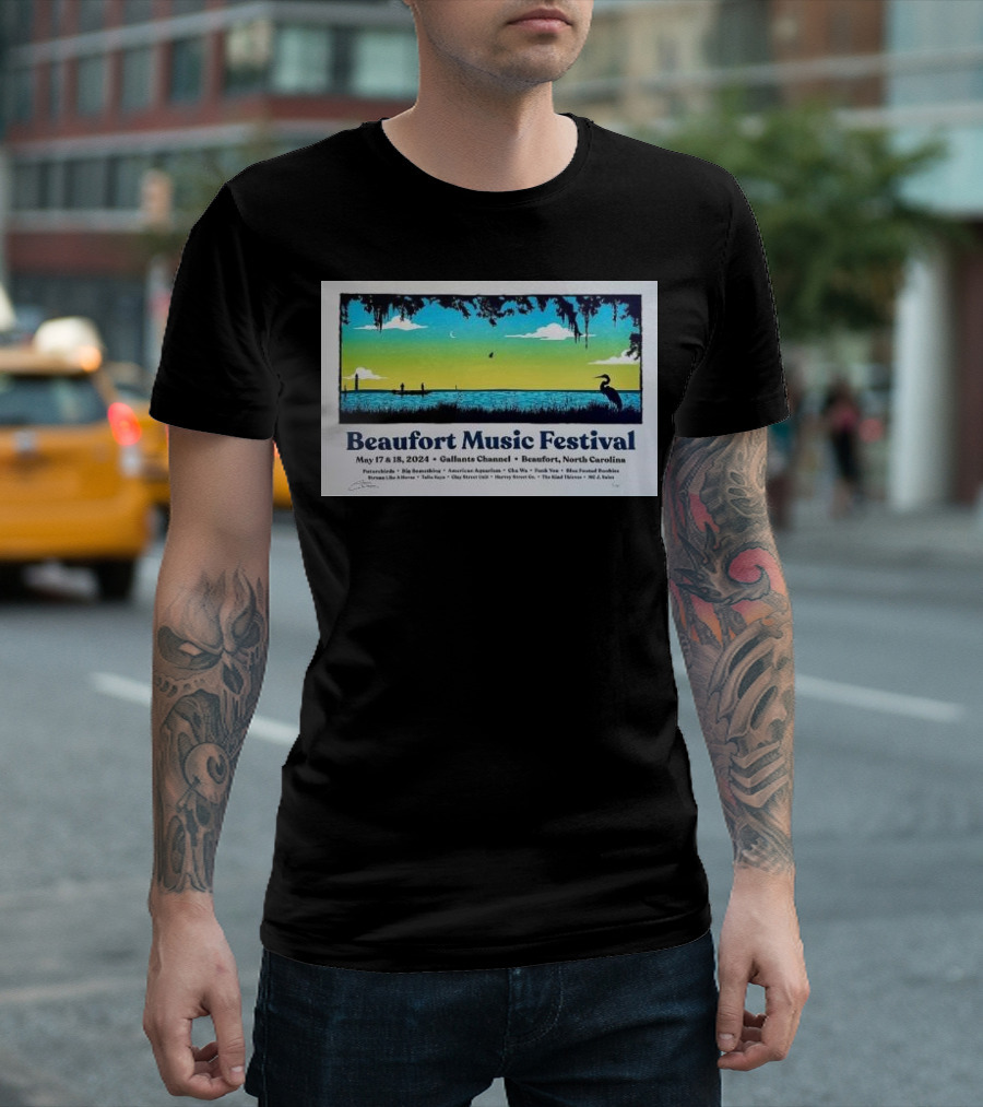 Beaufort Music Festival May 17-18 2024 Gallants Channel Beaufort North Carolina T-Shirt