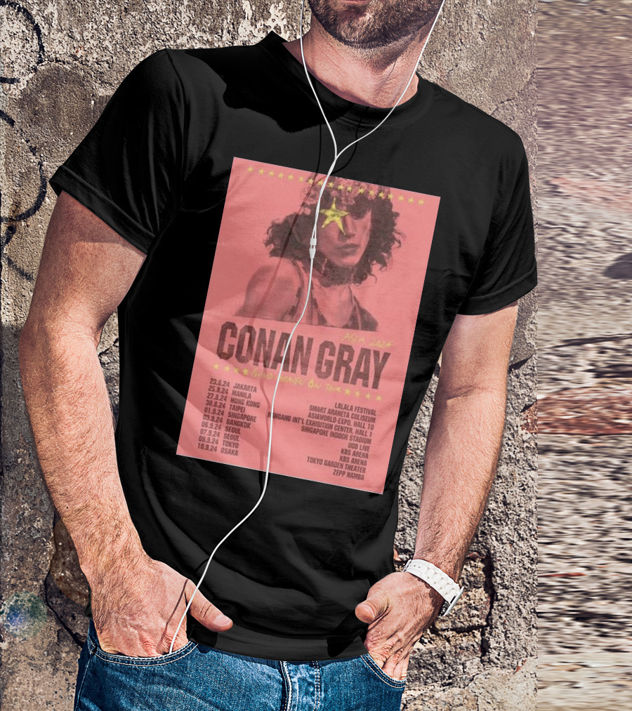 Conan Gray Asia 2024 Found Heaven On Tour Dates And Locations T-Shirt