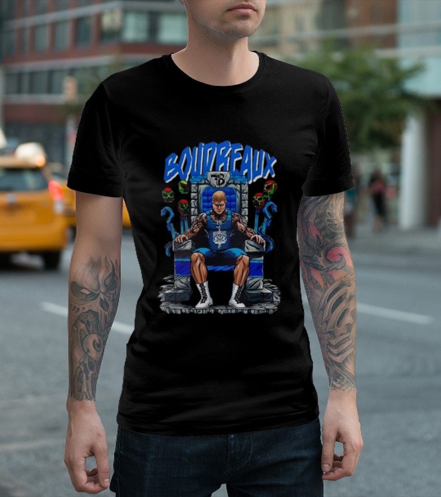 Boudreaux Throne Skull and Crossbones Power Stance T-Shirt