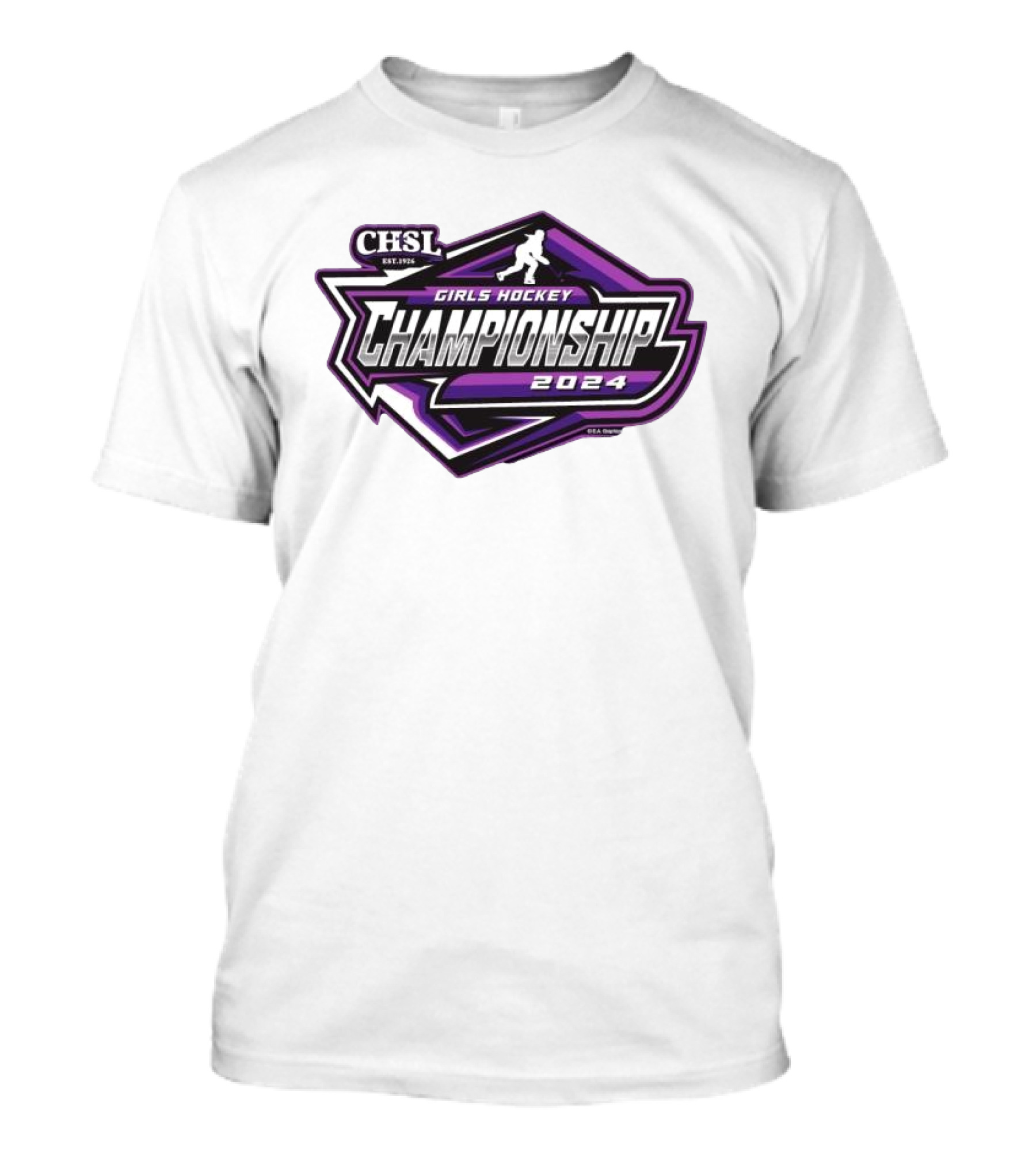 CHSL Girls Hockey Championship 2024 Purple Logo Design Est. 1972 T-Shirt