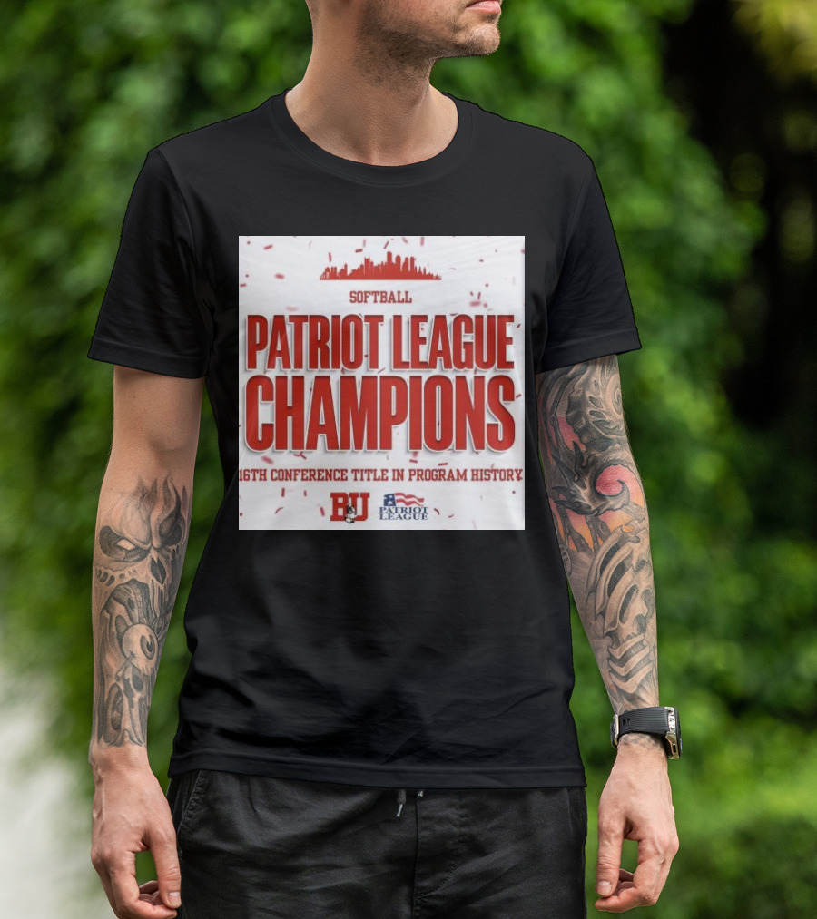 Boston University Softball Patriot League Champions 2024 16th Conference Title T-Shirt