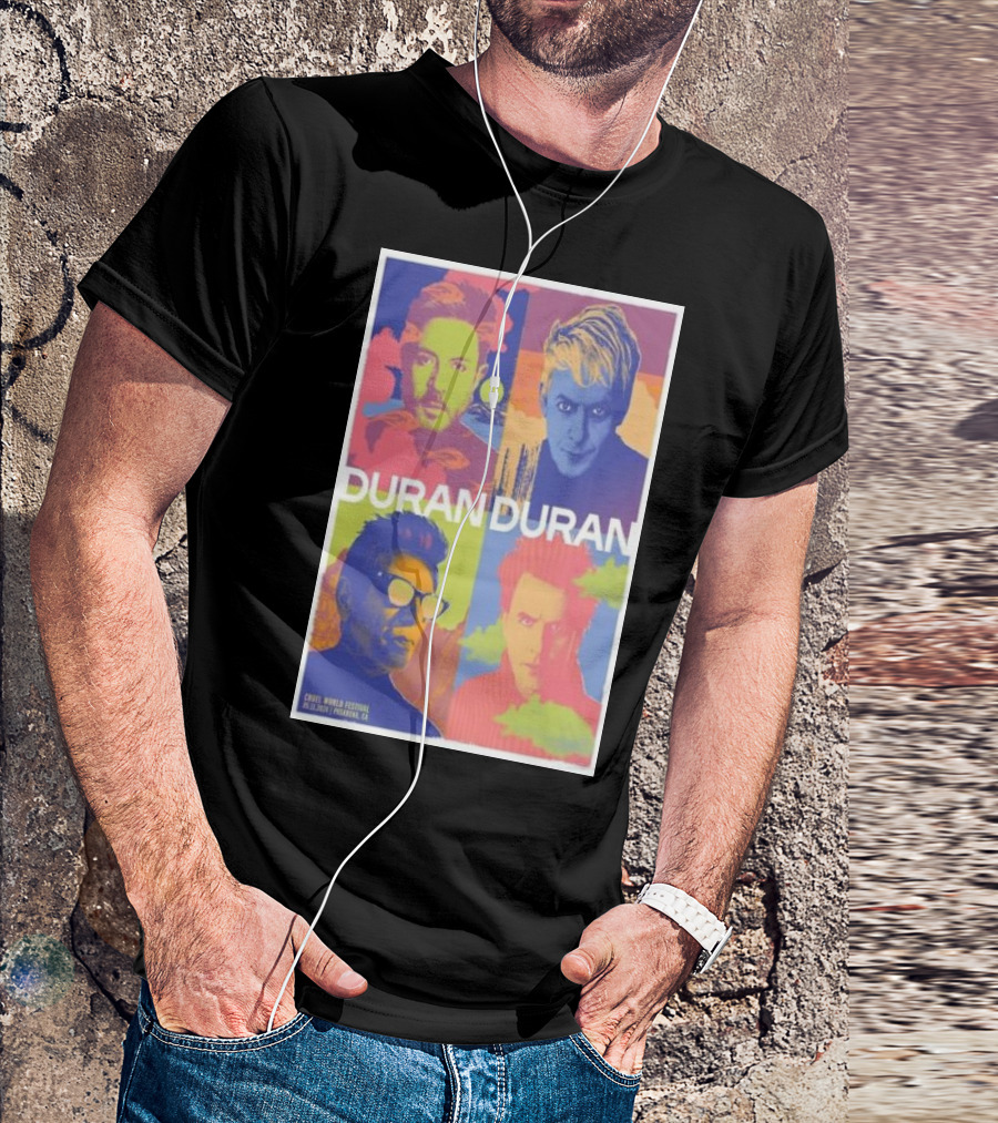 Duran Duran Cruel World Festival 2024 Pasadena CA Colorful Pop T-Shirt